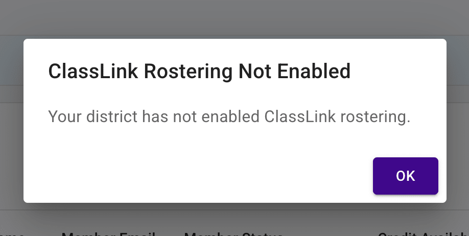 Enable ClassLink confirmation dialog