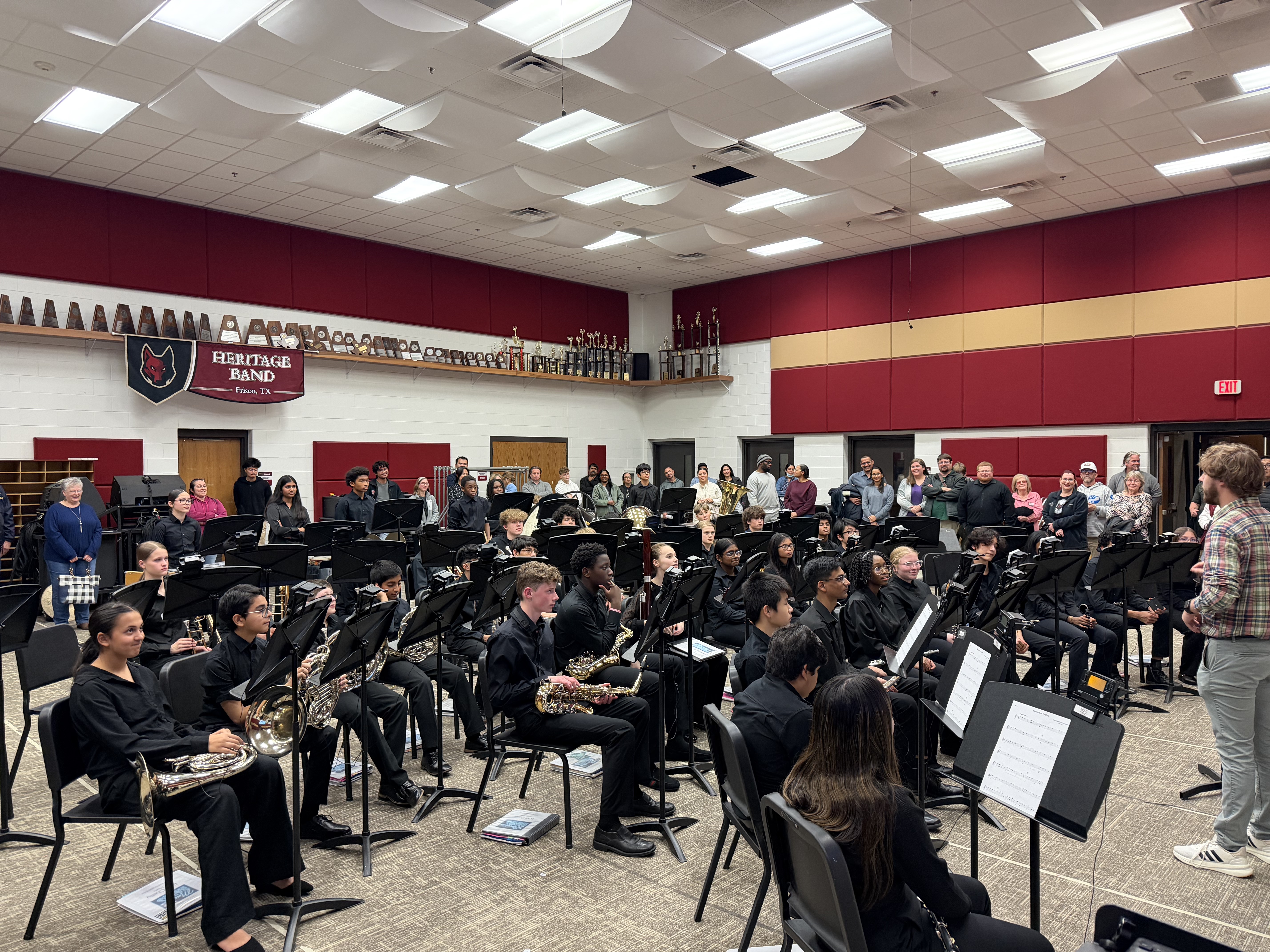 Students from Maus Middle School Band in Frisco ISD.