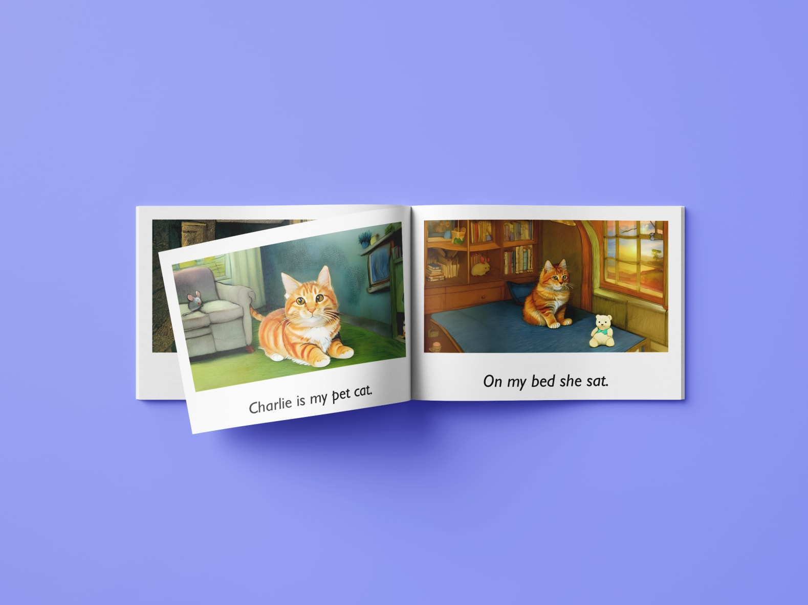 A product photograph of a book called Goodnight, Charlie with a purple background.