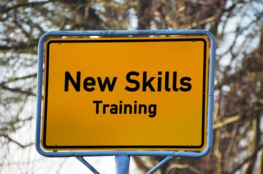 New skills training sign