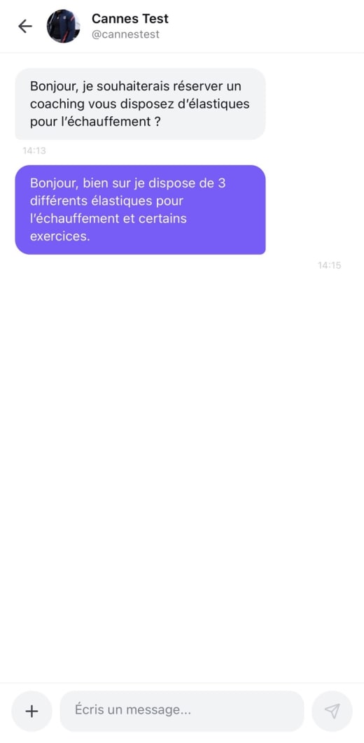 Aperçu de démonstration : le contact direct