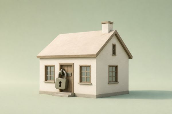 Petite maison verrouillée, symbole des inconvénients à connaître avant de souscrire un PAS