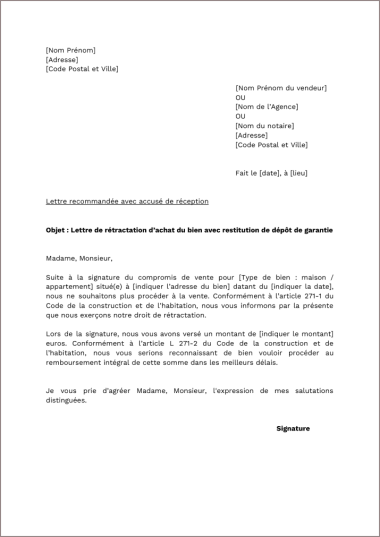 Annulation Vente Appartement