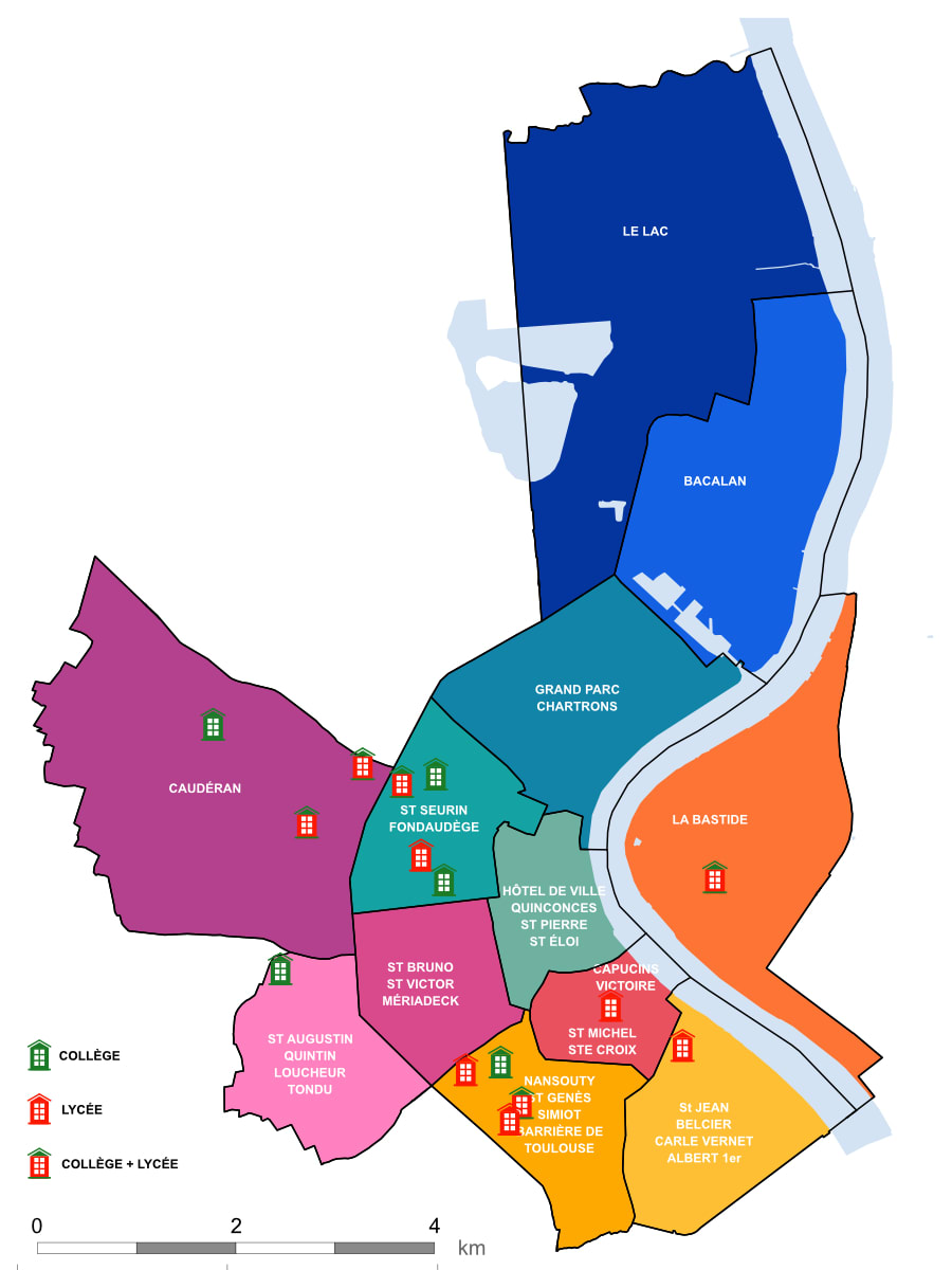 Bordeaux établissements scolaires