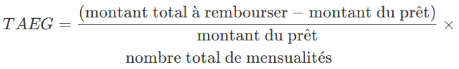 Calcul TAEG erroné