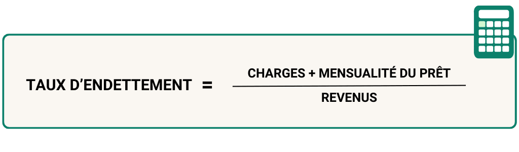 Calcul taux d’endettement