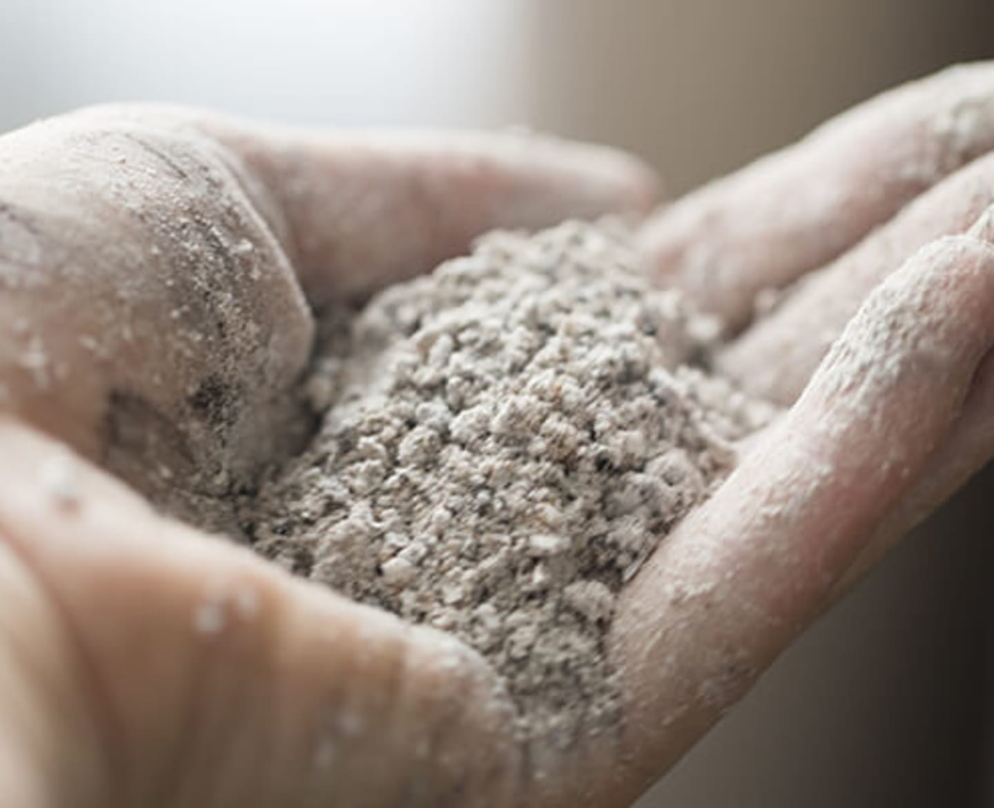 Hand holding sand