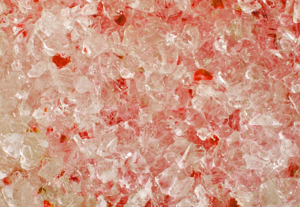 Red crystals