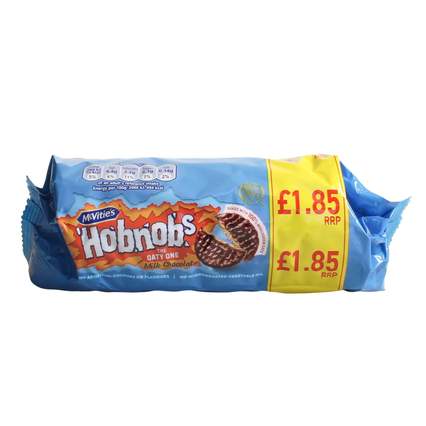 MCVITIES HOBNOB 262G BISCUITS CHOCOLATE PMP £1.85 Pricecheck