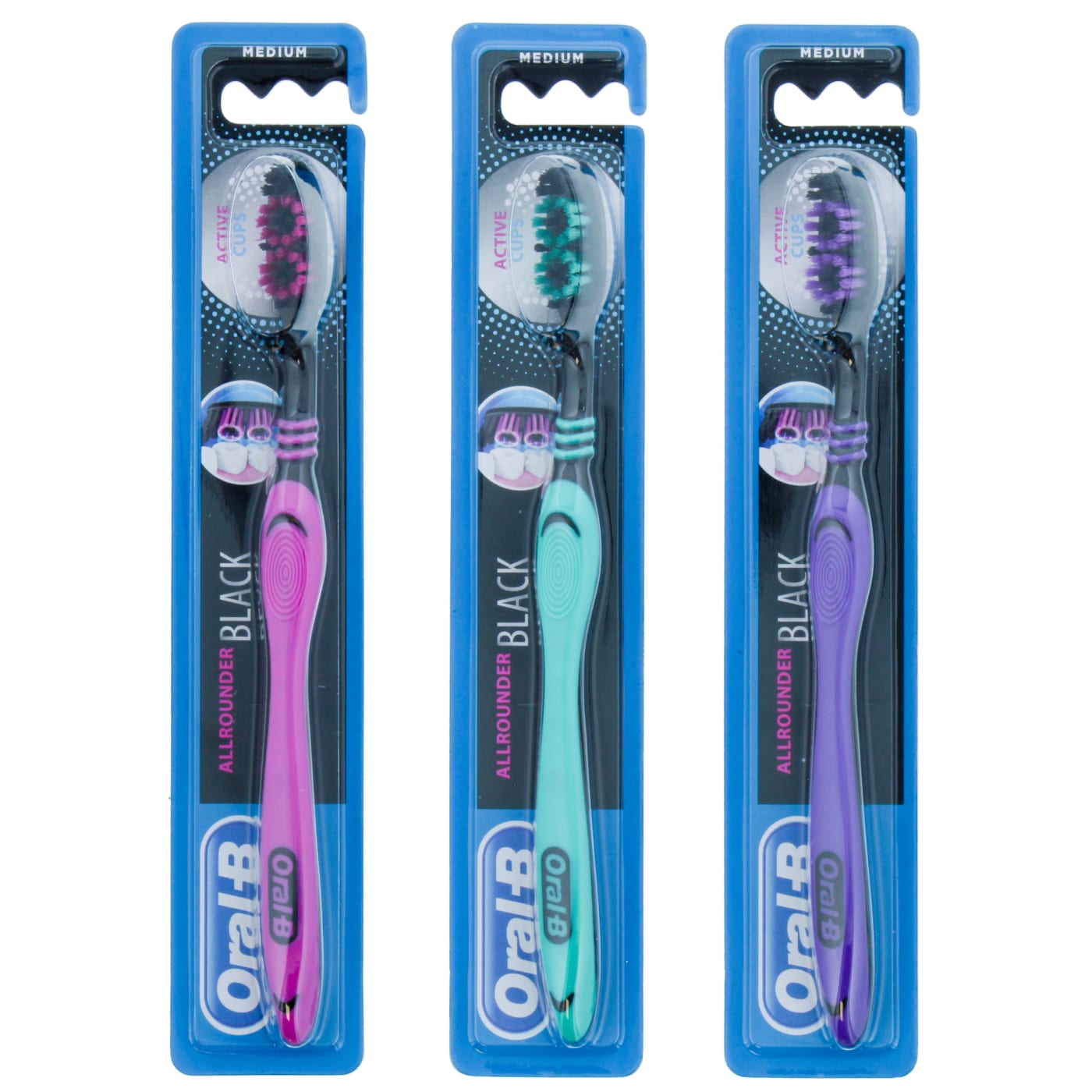 ORAL B TOOTHBRUSH ALLROUNDER BLACK MEDIUM 40 CDU 12 Pricecheck
