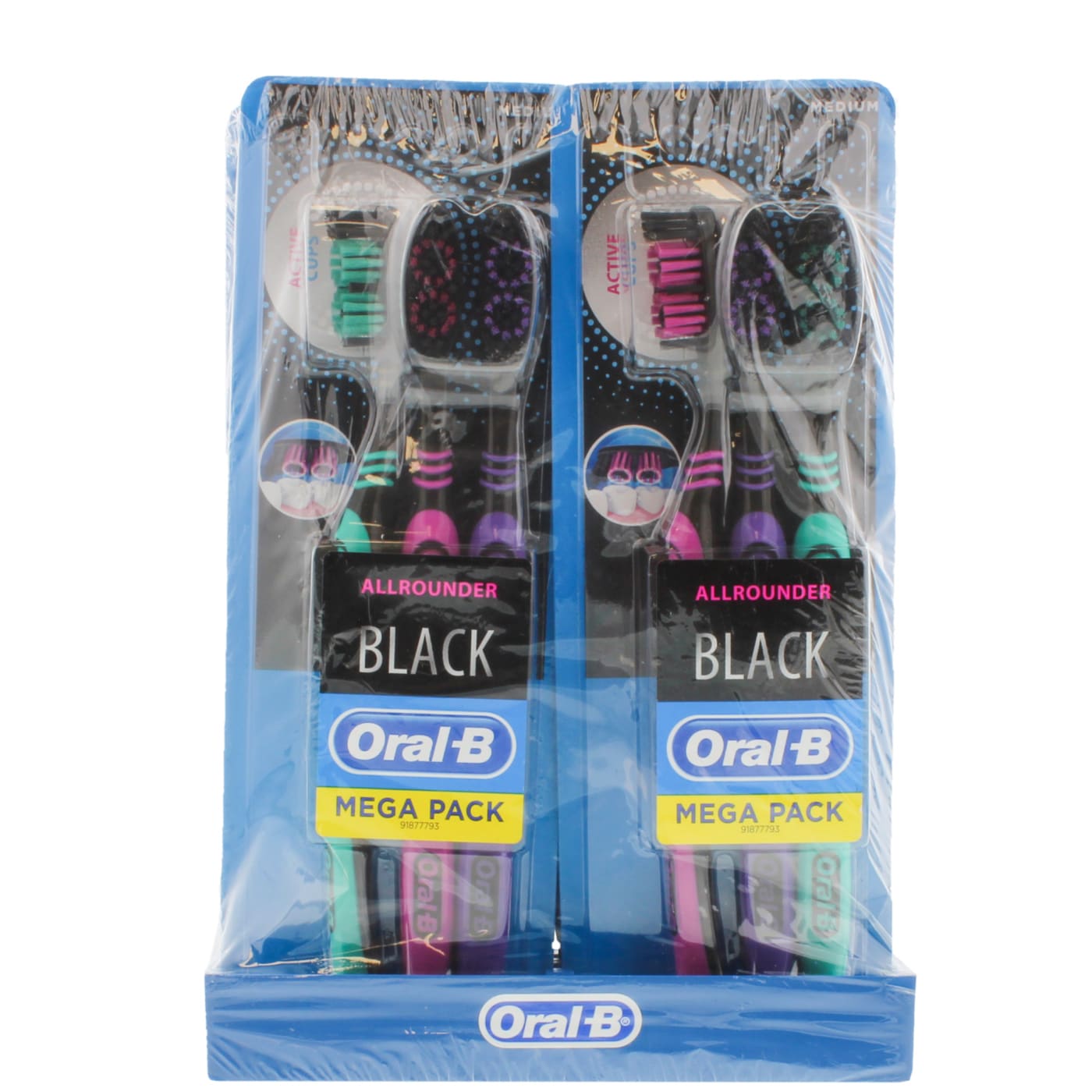 ORAL B TOOTHBRUSH ALLROUNDER BLACK TRIPLE PACK MEDIUM 40 CDU 6 Pricecheck
