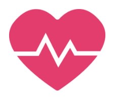 icon image of a heart with the depiction of a heart beat in it