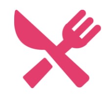 Icon of a knife and fork to signify the food and drink wholesale category