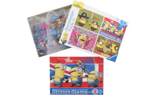 MINIONS BUMPER JIGSAW 100 PIECE 4PK 5+