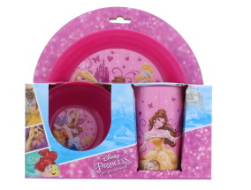 DISNEY BREAKFAST SET(PLATE,BOWL&TUMBLER)