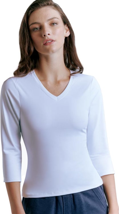 Blusas de licra manga tres cuartos 2025