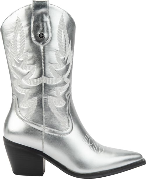 Botas vaqueras plateadas top