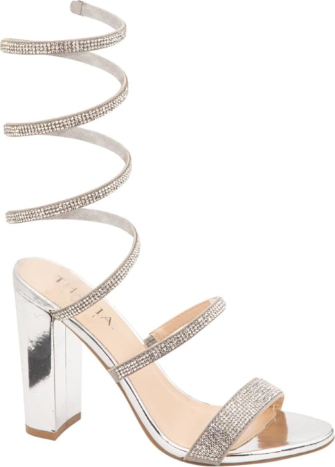 Sandalias acrilico salto best sale alto