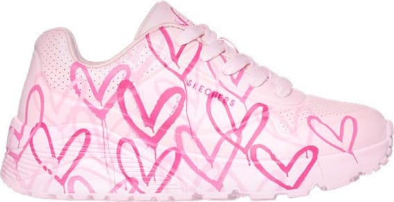 Pink skechers sneakers hot sale