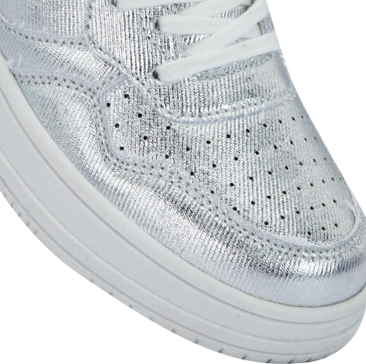 Tenis plateados mujer new arrivals