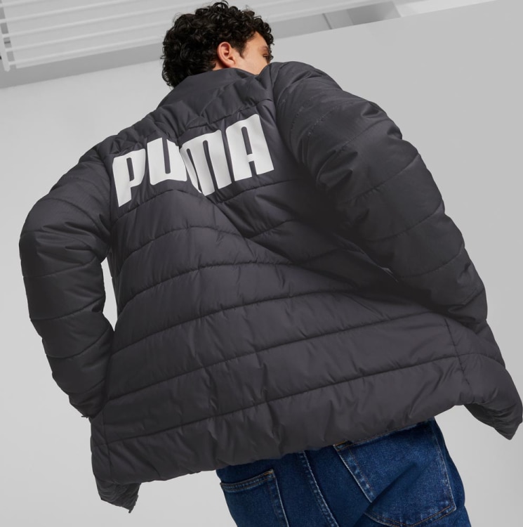 Puma ess padded jacket black online