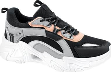 Tenis Mujer Plataforma Chunky Urbanos Negro