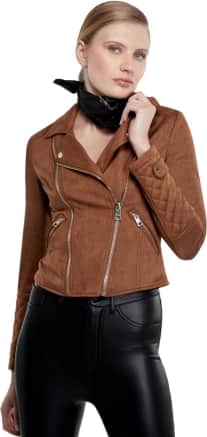 Chamarras de piel clearance para mujer price shoes