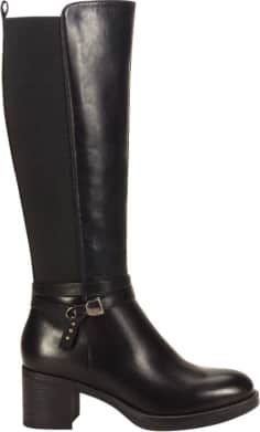 Botas largas negras con tacon price shoes sales