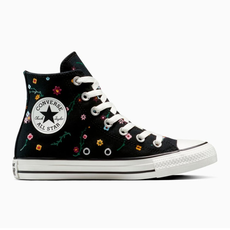 converse all star converse con flores bordadas