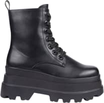 BOTA MILITAR PU SUELA CHUNKY PUNTA CUADRADA