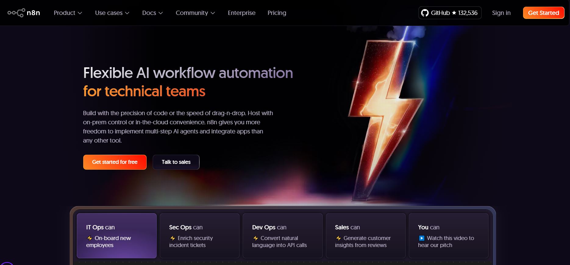 n8n home page