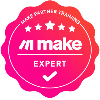 Make.com Level 5 Expert certification seal
