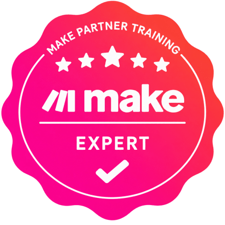 Make Partner Training Expert seal, Make.com Level 5