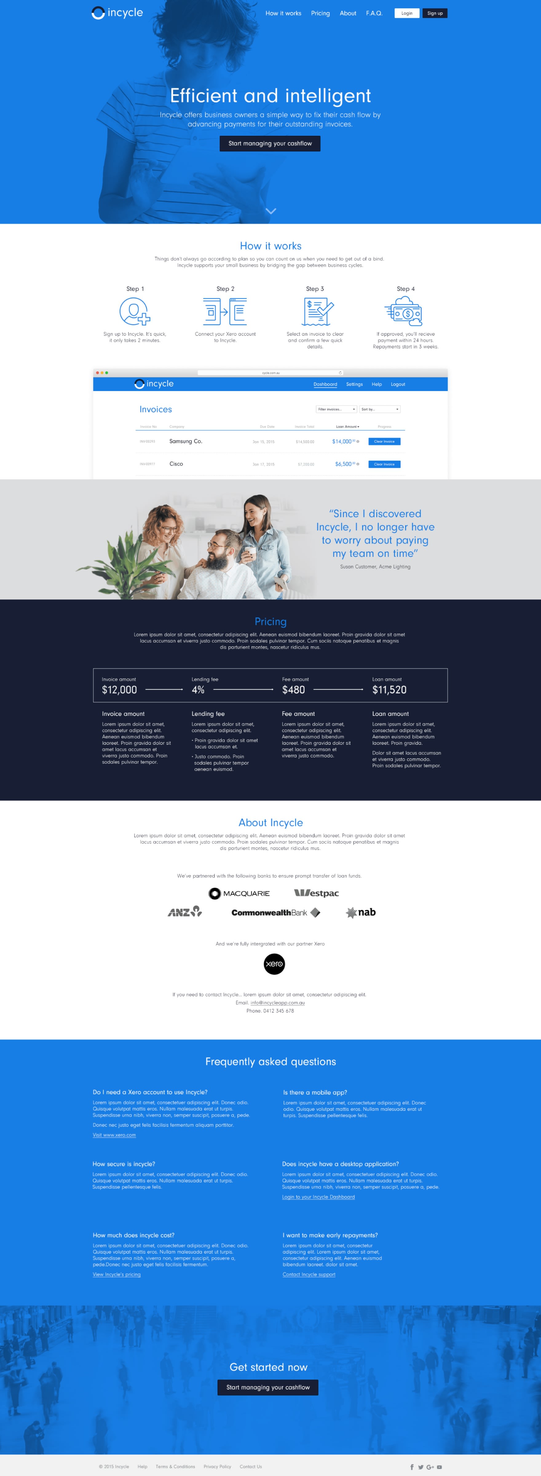 Incycle website design