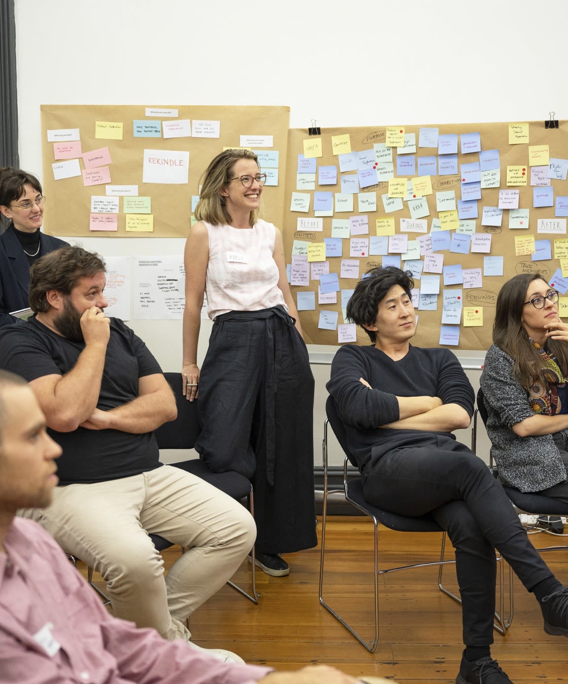 Group of people listening in