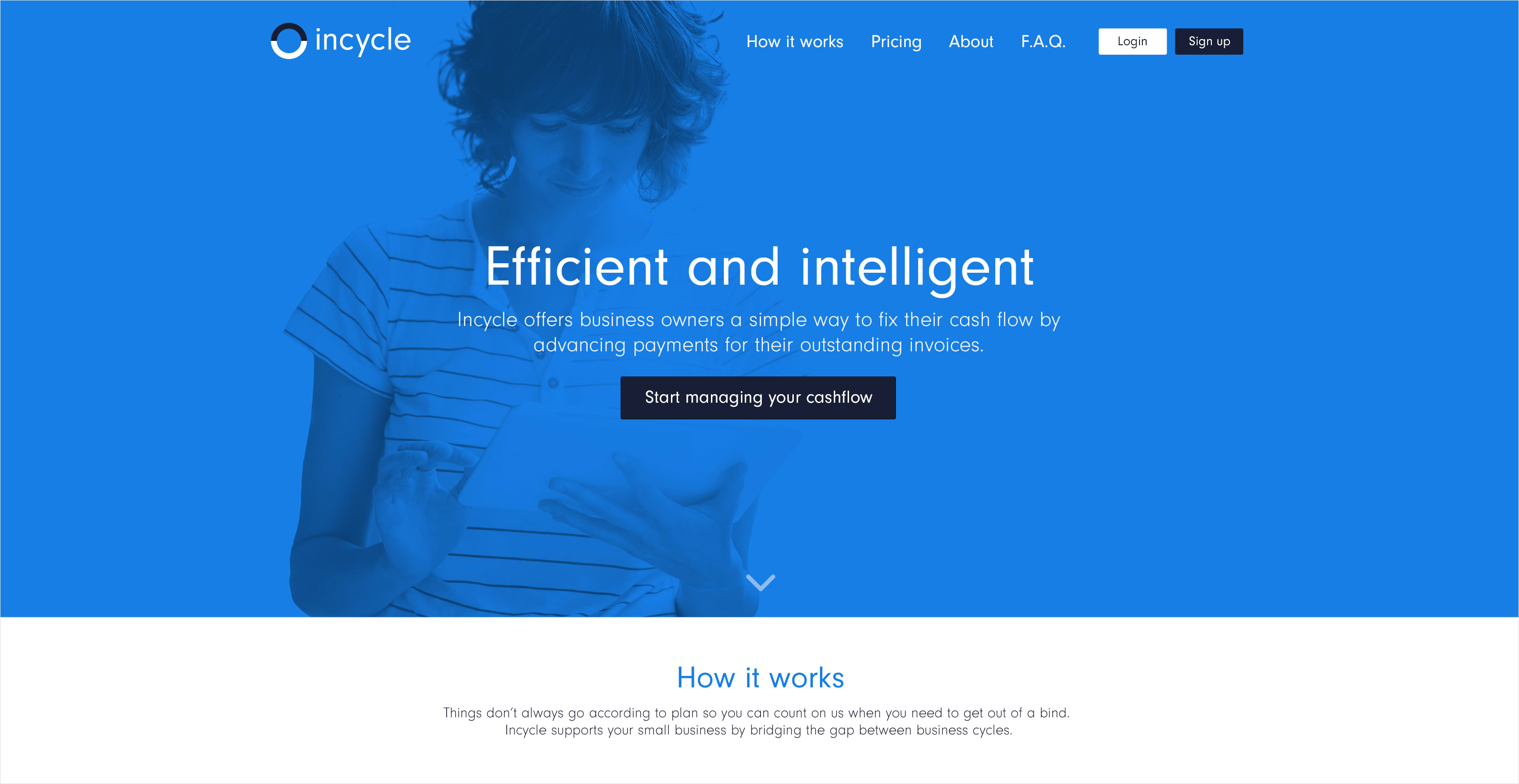 Incycle Above the fold