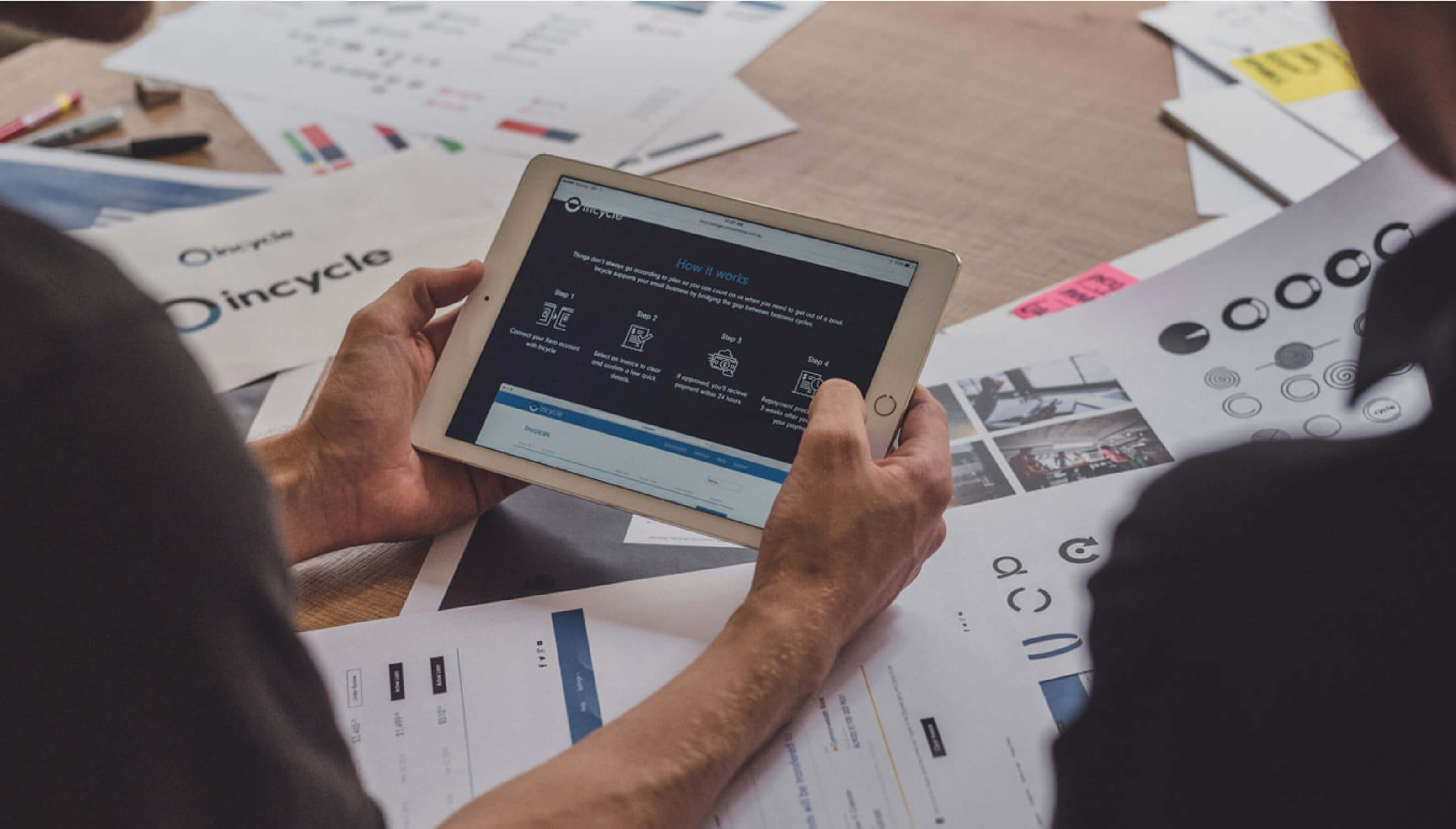 Testing the tablet view of the website