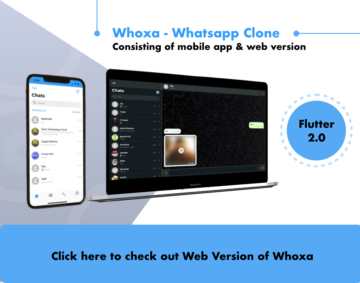 WhatsApp Clone App | Chat, Audio, Video App Flutter Android and iOS with Admin Panel - 3