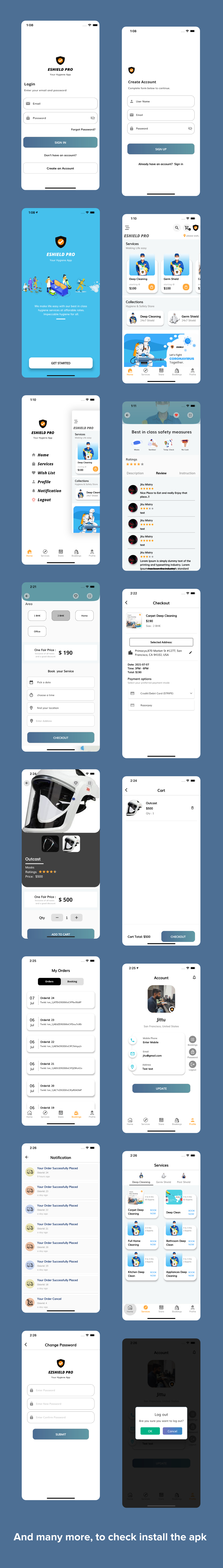 Home Service Provider App, Cleaning service, booking app including selling products with Admin Panel - 2
