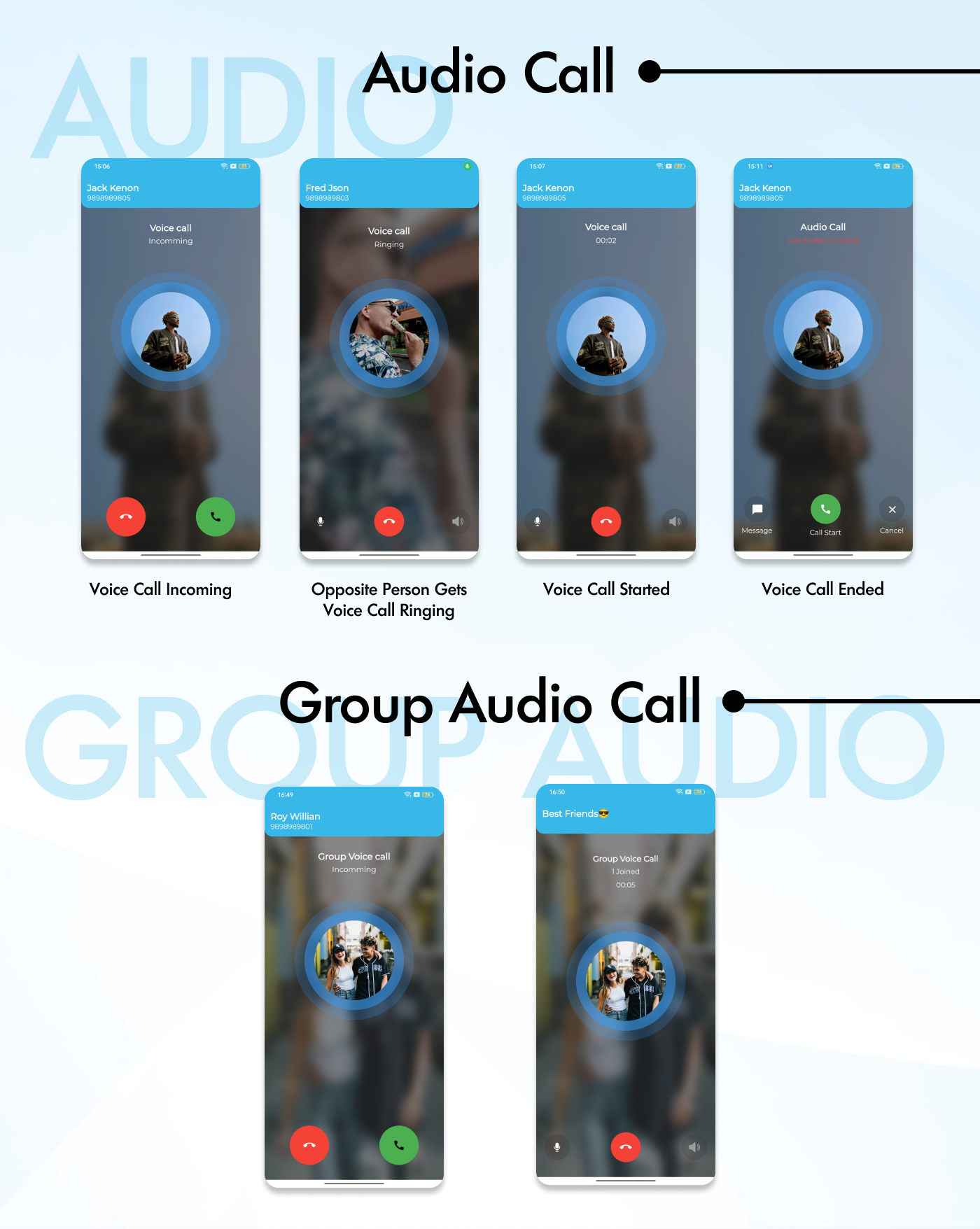 chat app audio call