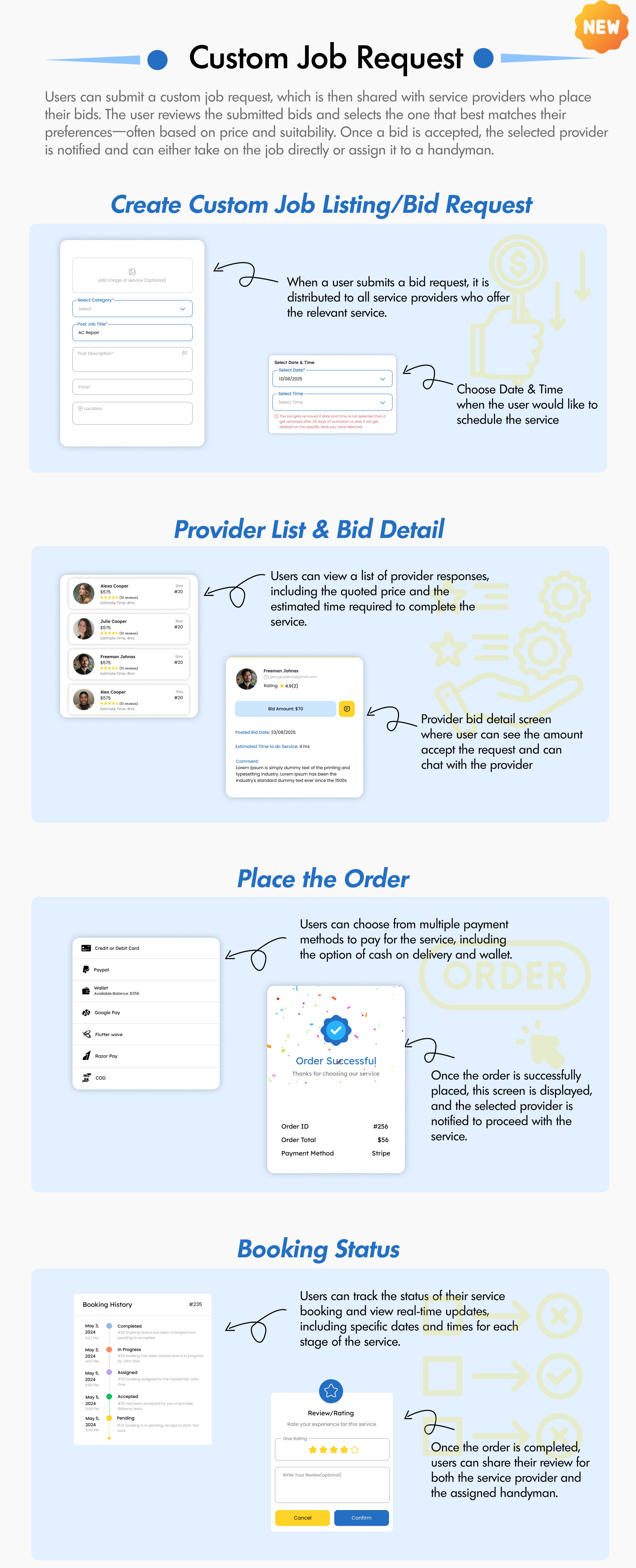 HandyHue - Handyman App, Multi Provider On Demand App, Service Booking App, Home Service App