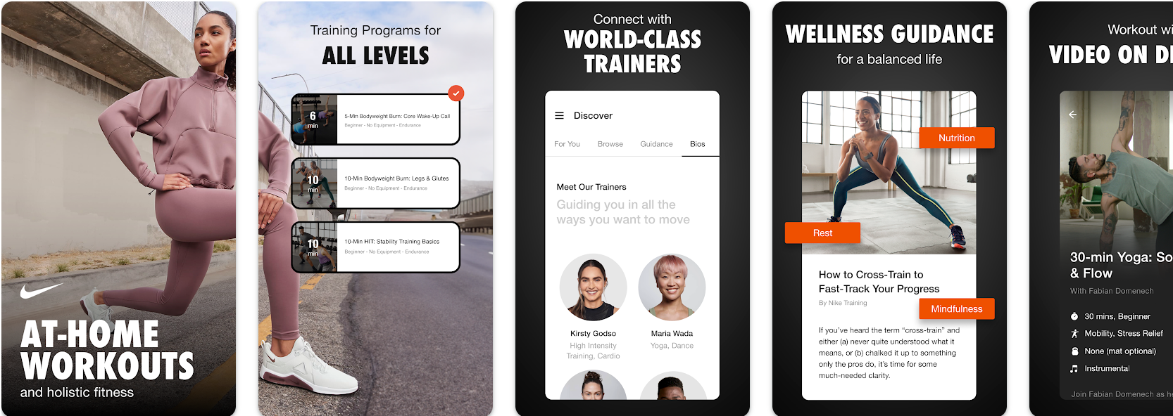 nike training club clone app