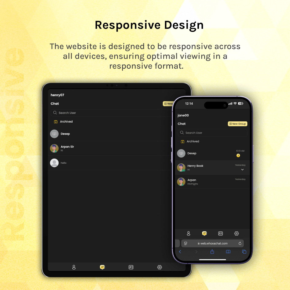 Whoxa Chat - Chat Script | Web Whatsapp Clone | Nodejs chat Software | Chat Website | Group Chat - 2