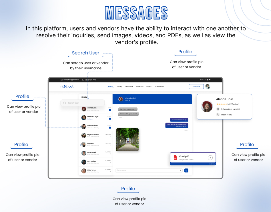 nearby stores and services