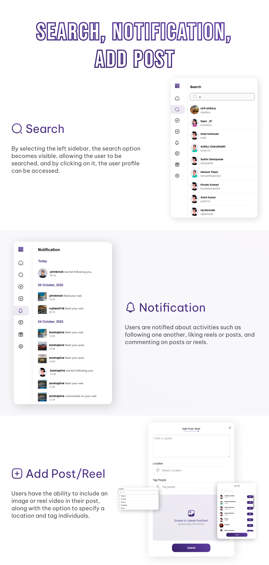 Snapta Web – Instagram Clone Social Network Website with Admin Panel