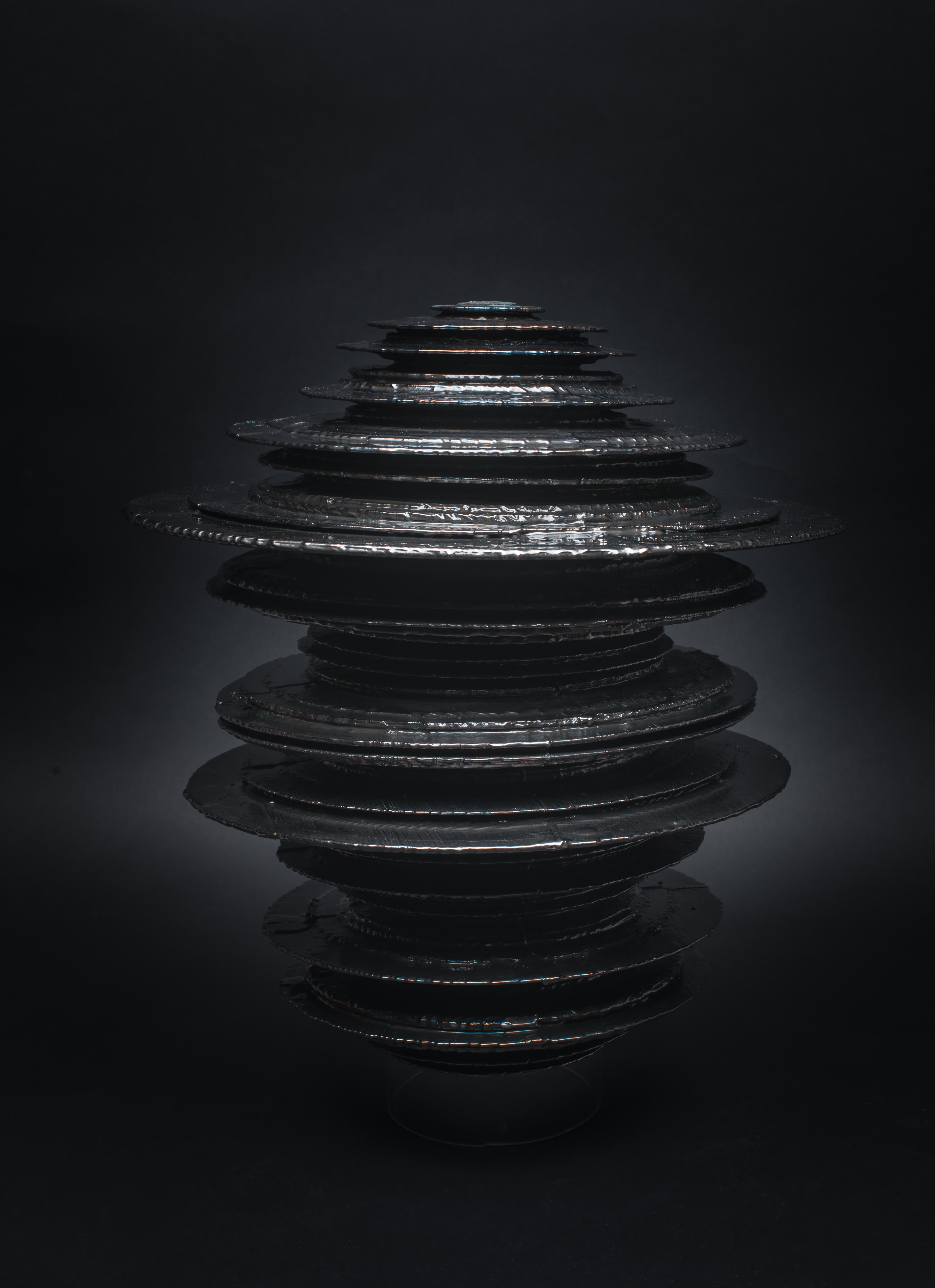 black nickel plated sculpture