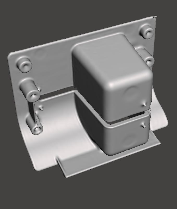 3D Scanned model of an ATM Bevel on ZBrush