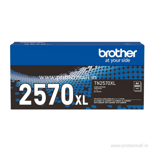 Brother TN2570 XL Toner Life 3000 Pages  HL-L2400D HL-L2440DW HL-L2460DN HL-L2460DW DCP-L2605DW DCP-L2640DW DCP-L2680DW