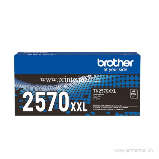 Brother TN2570 XXL Toner Life 5000 Pages  HL-L2400D HL-L2440DW HL-L2460DN HL-L2460DW DCP-L2605DW DCP-L2640DW DCP-L2680DW