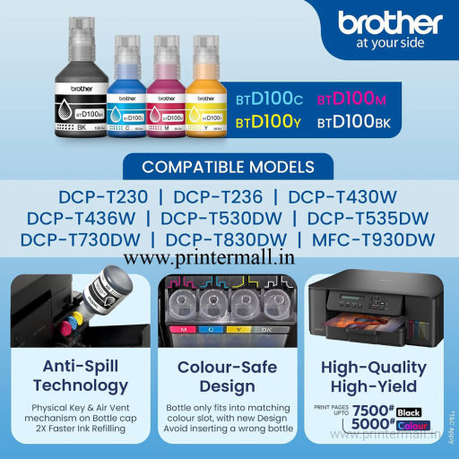 brother BTD100 Ink Models DCP T230 T430W T530DW T730DW T830DW T930DW